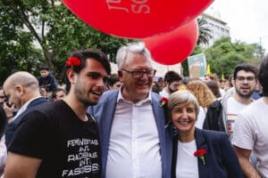 Nicolas Schmit and Marta Temido, lead candidate of the PS Portugal to the European elections in Lisbon